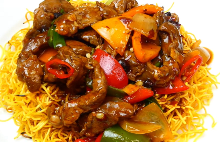 Black Bean Sauce Beef Noodles