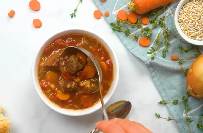 Easy Instant Pot Beef Barley Soup Recipe