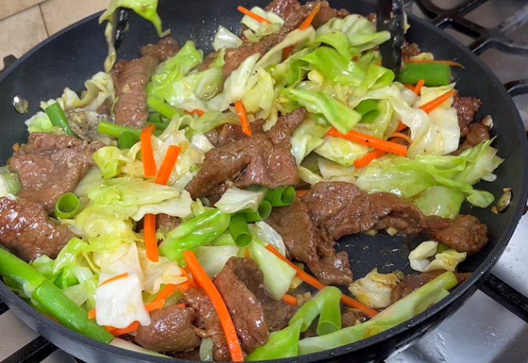 Beef with Cabbage Stir Fry