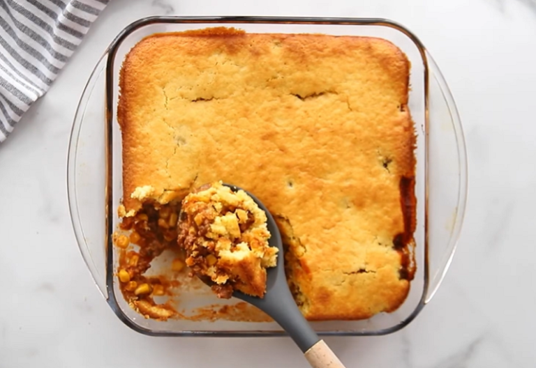 Beef with Cornbread on Top