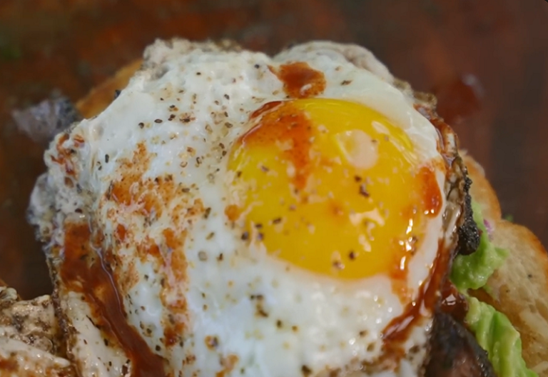 Beef with Eggs and Avocado