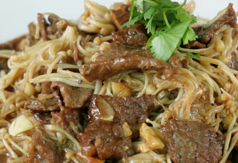 Beef with Enoki Mushroom Recipe