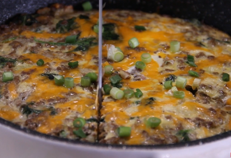 Breakfast Time! Ground Beef and Eggs