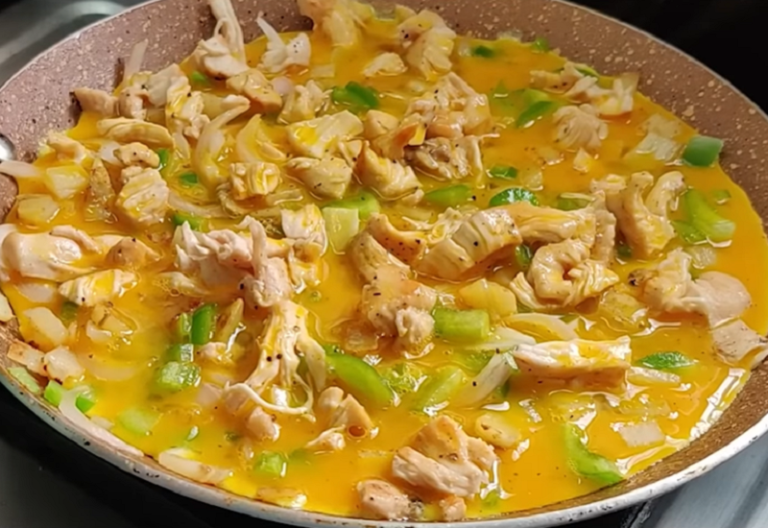 Keto Breakfast with Chicken and Eggs