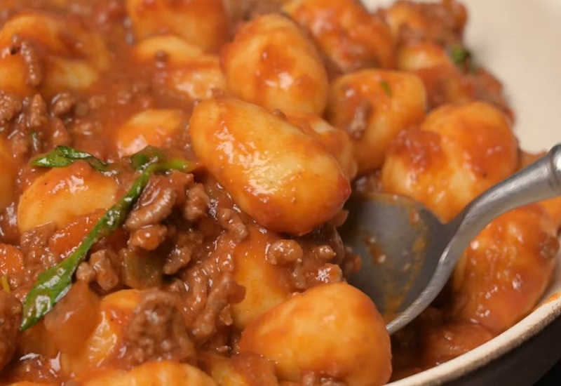 Ground Beef Gnocchi Skillet